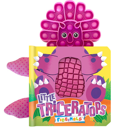 Fidgimals Little Triceratops Dinosaur Baby Book  Educational Children's Books, Sensory Board Book with Pop It Fidget Toys, Perfect Sensory Toy for ... Books with Sensory Fidget Popper Animals)