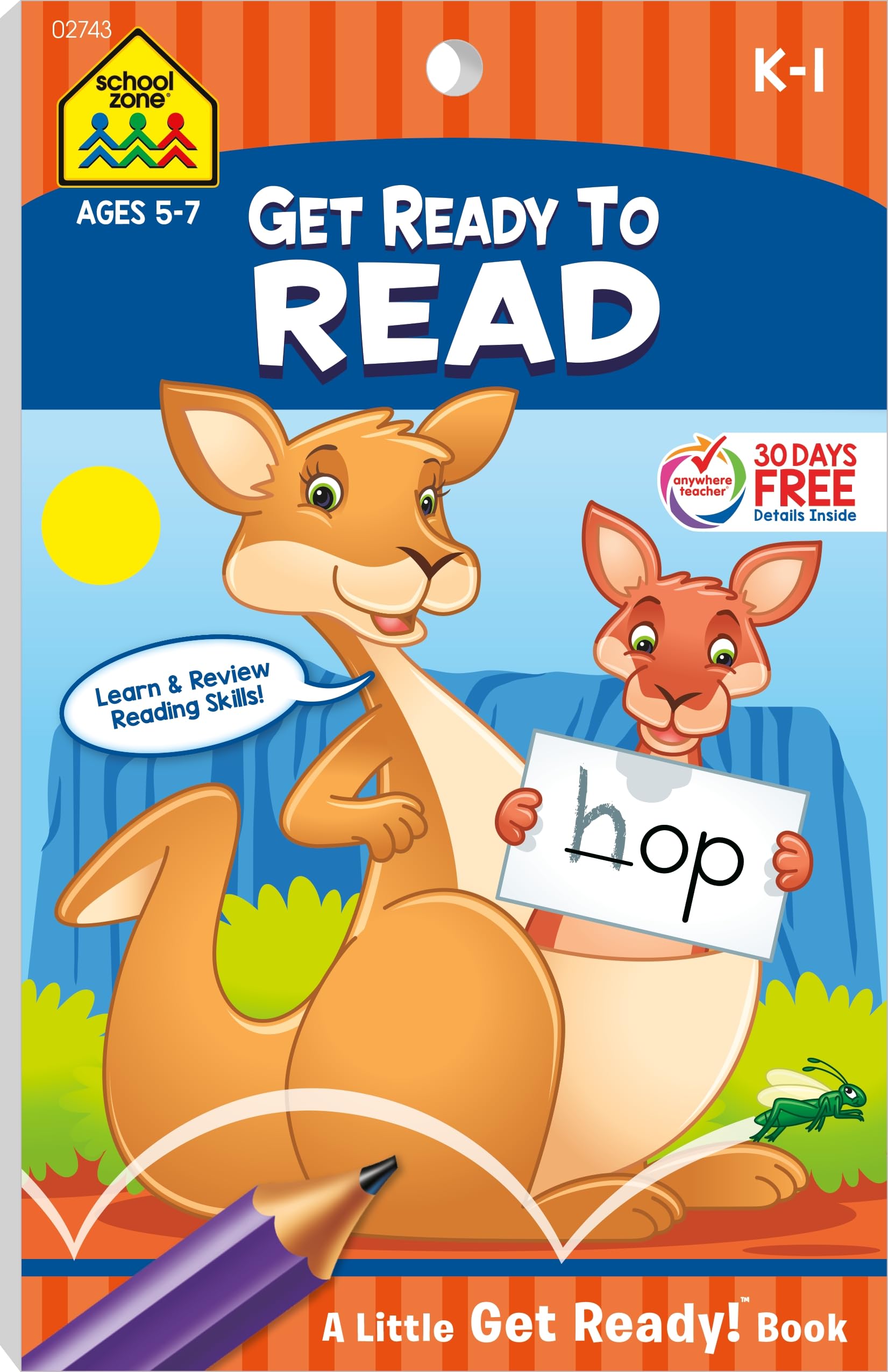 School Zone Get Ready to Read Workbook: 48 Pages, Kindergarten, 1st Grade, Alphabet, Letter-Sound Recognition, Beginner Reading, Sequencing, Matching, Ages 5 to 7 (Little Get Ready! Book Series)