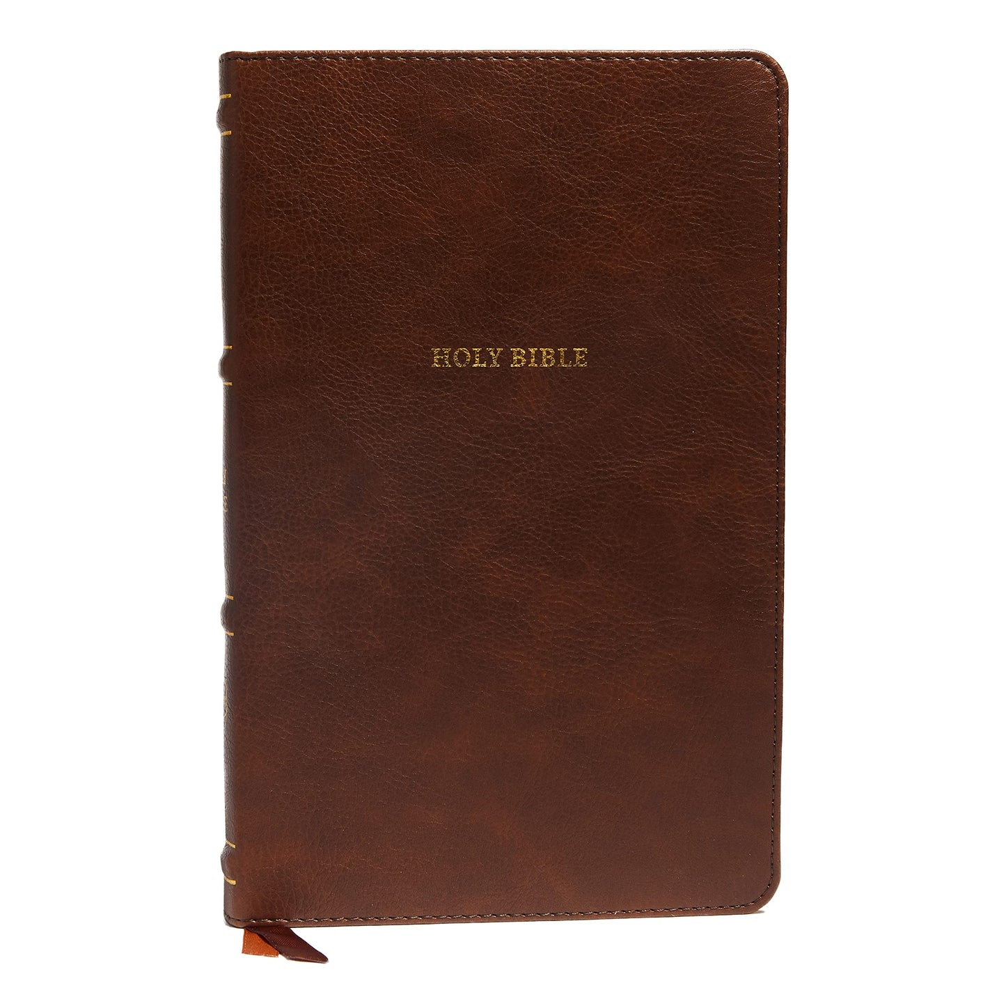 NKJV, Thinline Bible, Leathersoft, Brown, Red Letter, Comfort Print: Holy Bible, New King James Version