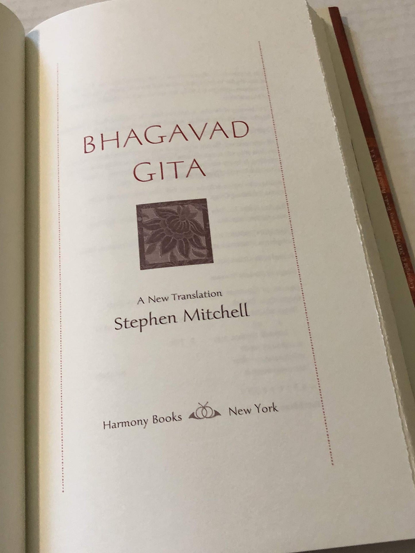 Bhagavad Gita: A New Translation by Mitchell, Stephen
