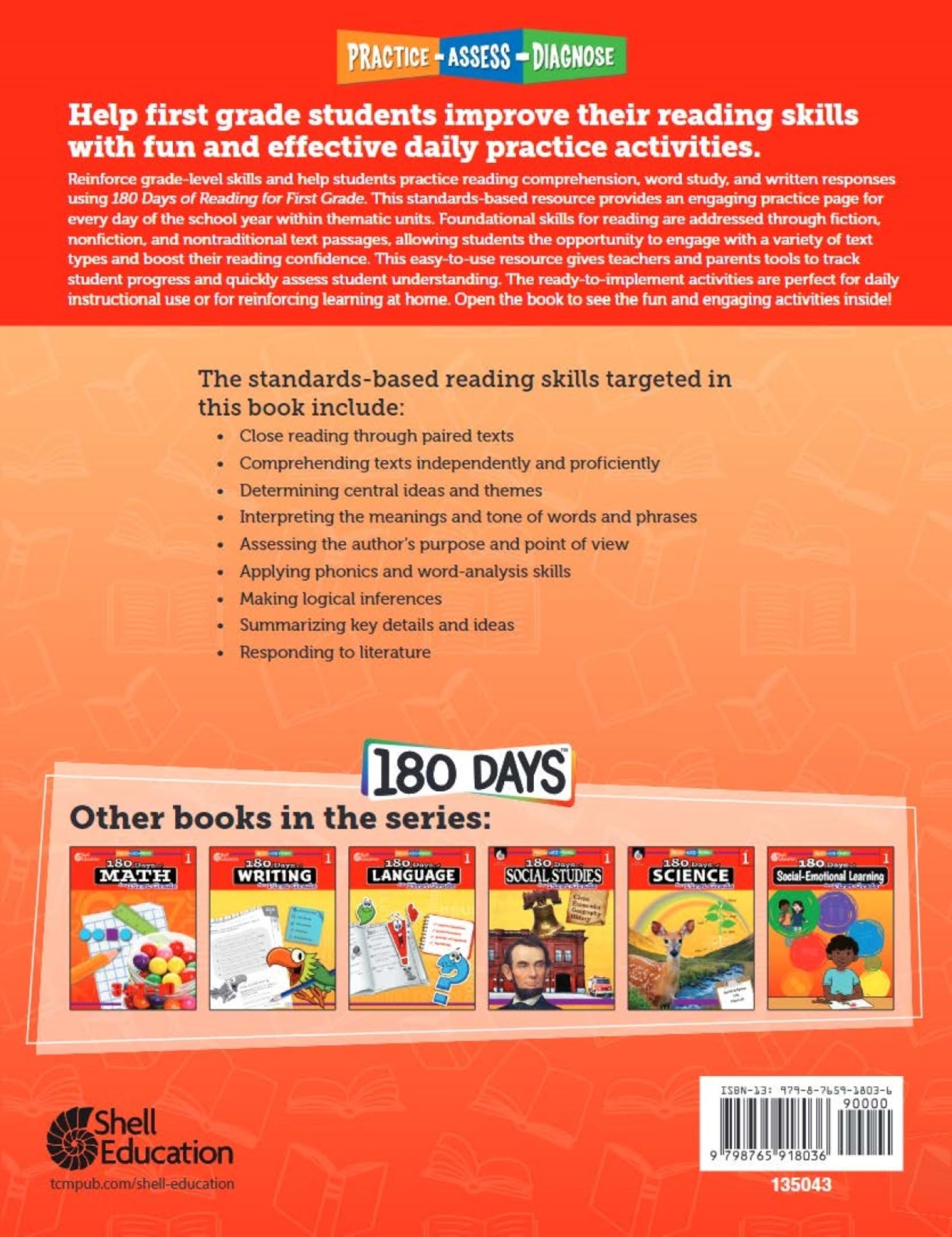 180 Days?: Includes 6 Assorted Workbooks Practice Math, Reading, and Sight Word Skills for 1st Grade Practice Workbook for Classroom & Home, Created by Teachers (180 Days of Practice)