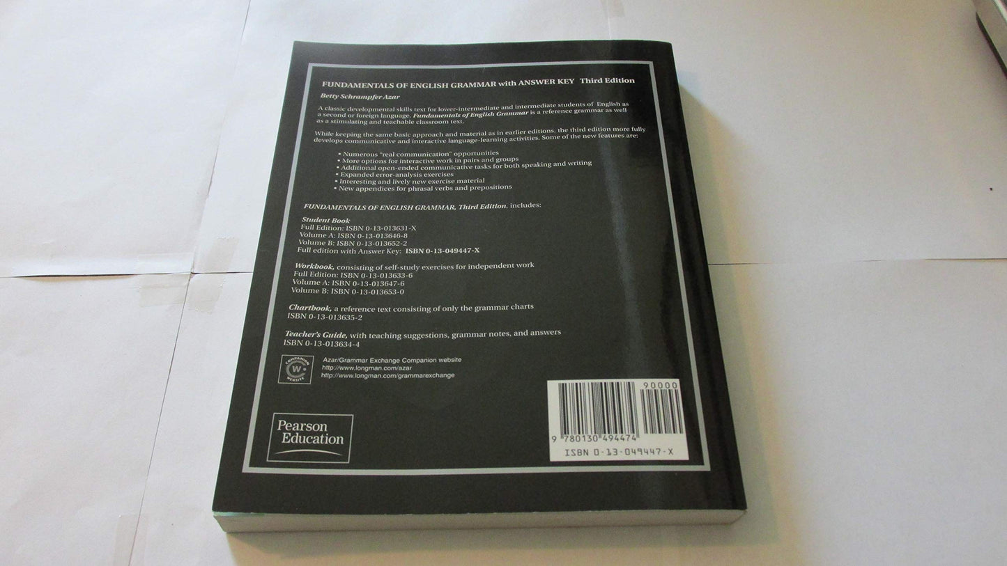 Fundamentals of English Grammar, Third Edition (Full Student
