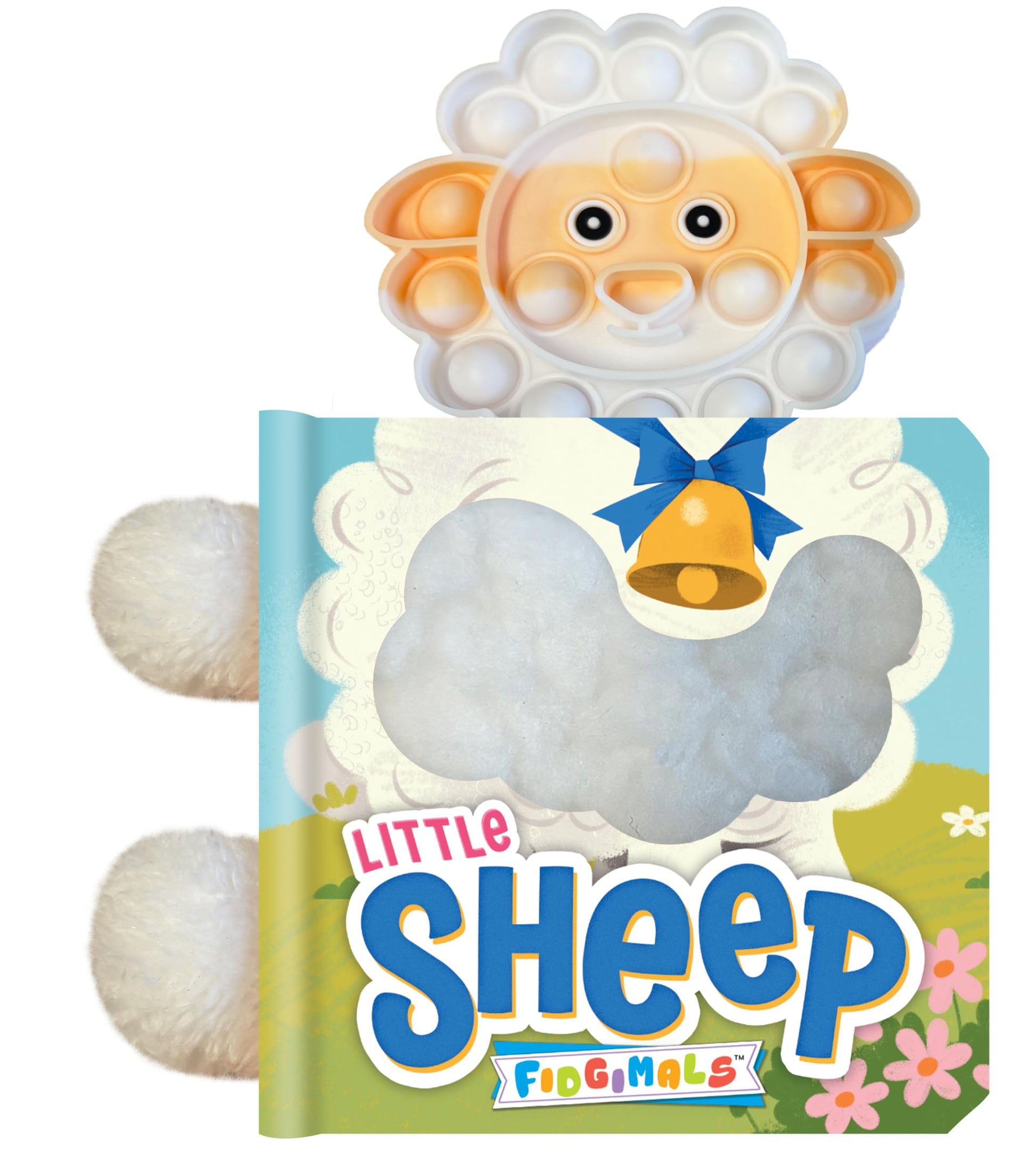 Fidgimals Little Sheep Animal Baby Book  Sensory Board Book with Pop It Fidget Toys, Perfect Sensory Toys for Toddlers I Baby Books I Your Sensory Fidget Friend