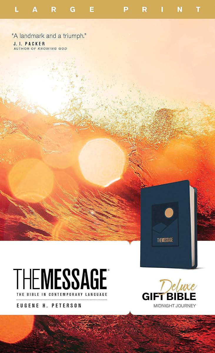 The Message Deluxe Gift Bible, Large Print (Leather-Look, Mi