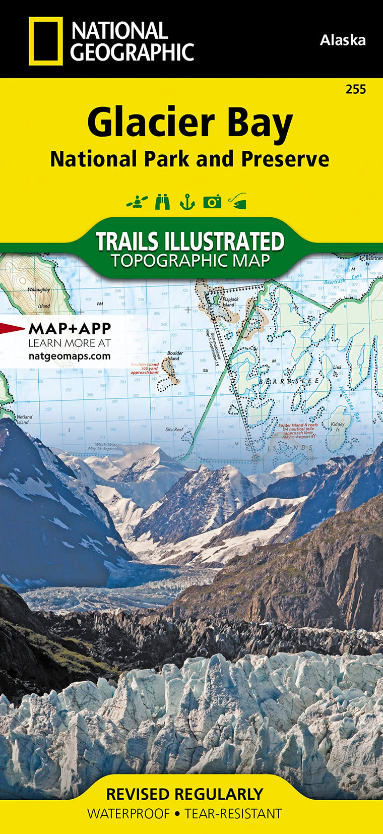 Glacier Bay National Park and Preserve Map (National Geographic Trails Illustrated Map, 255)