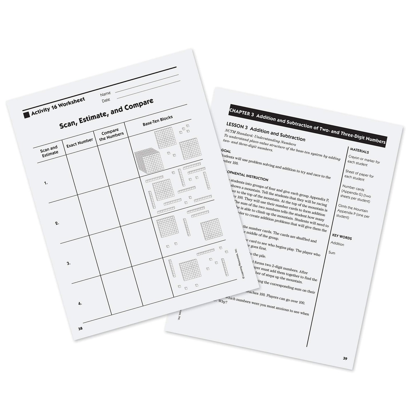 Learning Resources Base Ten Activity Book, Math Resources Booklet, 107 Page Activity Book, Homeschool Books, Math Help for Parents, Grades 3-6