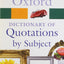 Oxford Dictionary of Quotations by Subject (Oxford Quick Reference)