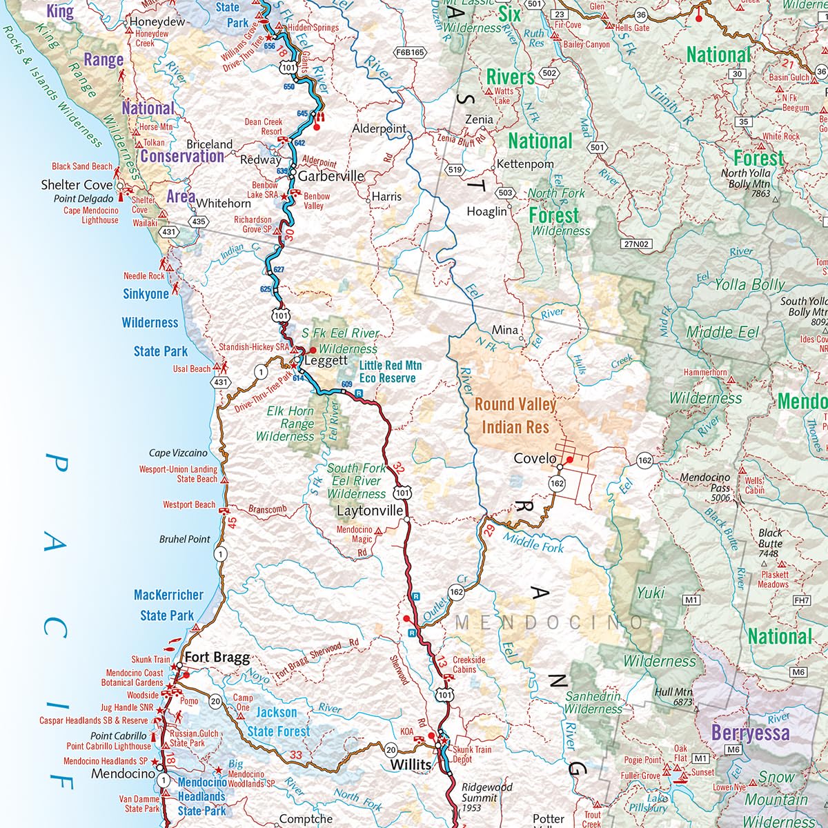 Northern California, The Golden State, Recreation Map, 2023 Edition