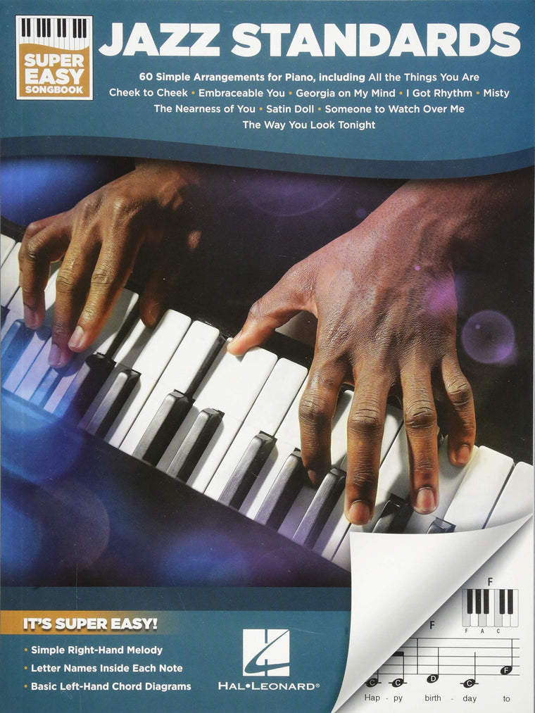 Jazz Standards - Super Easy Songbook Sheet Music  Easy Piano Songbook for Beginners  Classic Jazz Piano Music with Note Names  Beginner Jazz Sheet Music for Adults and Students