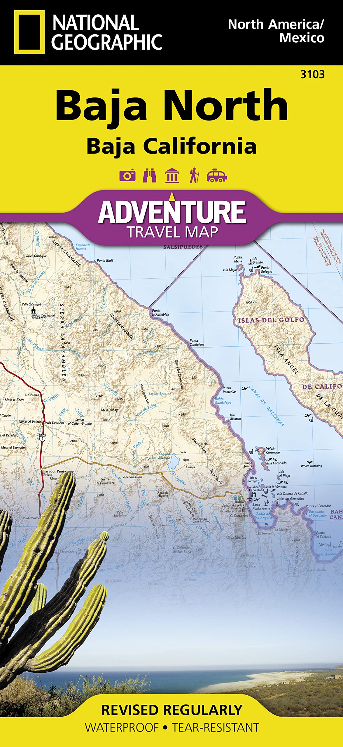Baja North: Baja California Map [Mexico] (National Geographic Adventure Map, 3103)