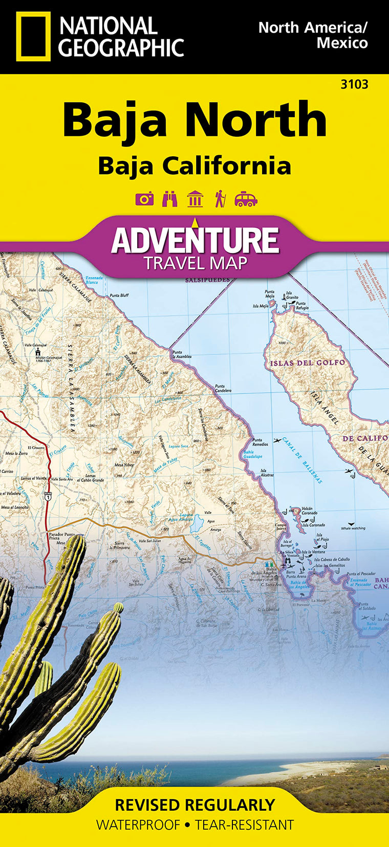 Baja North: Baja California Map [Mexico] (National Geographic Adventure Map, 3103)