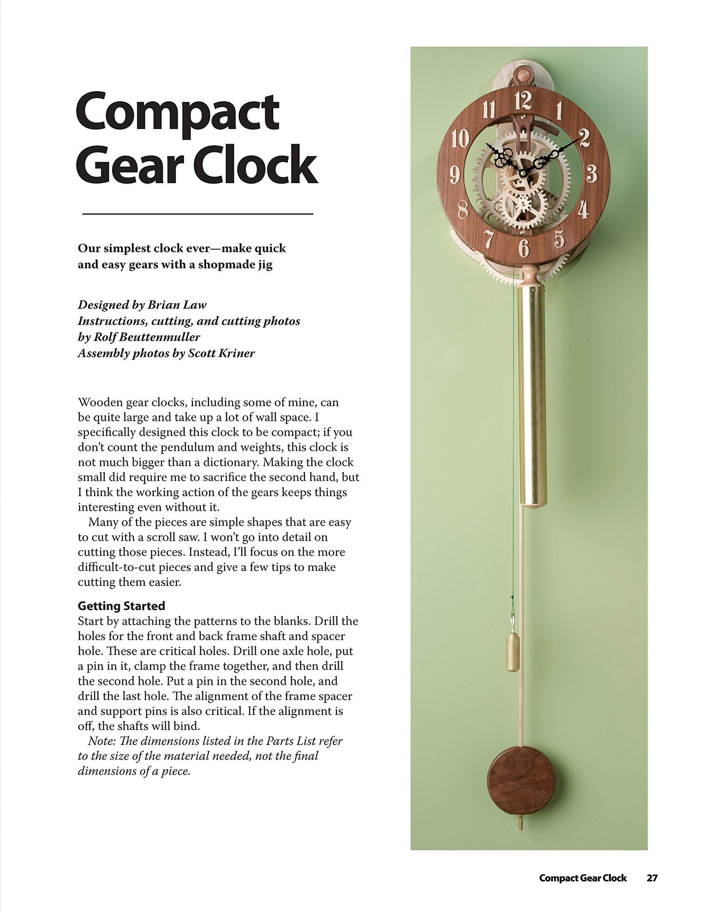 Making Wooden Gear Clocks: 6 Cool Contraptions That Really Keep Time (Fox Chapel Publishing) Step-by-Step Projects for Handmade Clocks, from Beginner to Advanced; Includes Full-Size Pattern Pack
