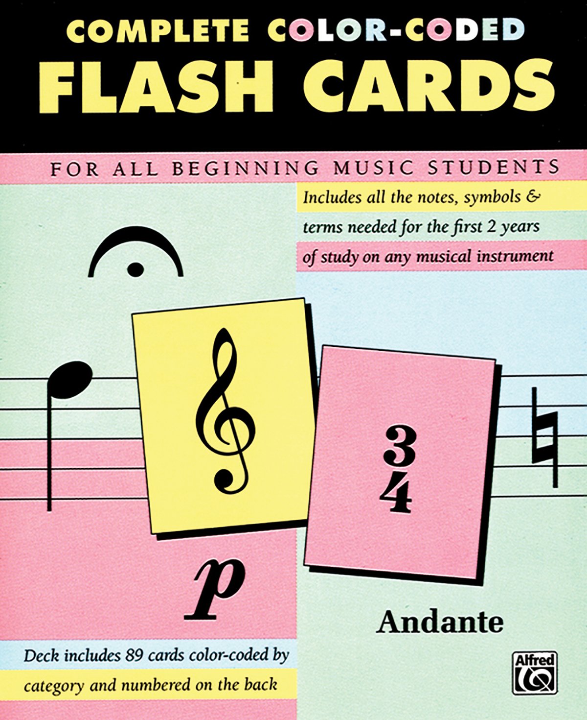 Complete Color Coded Flash Cards for All Beginning Music Stu