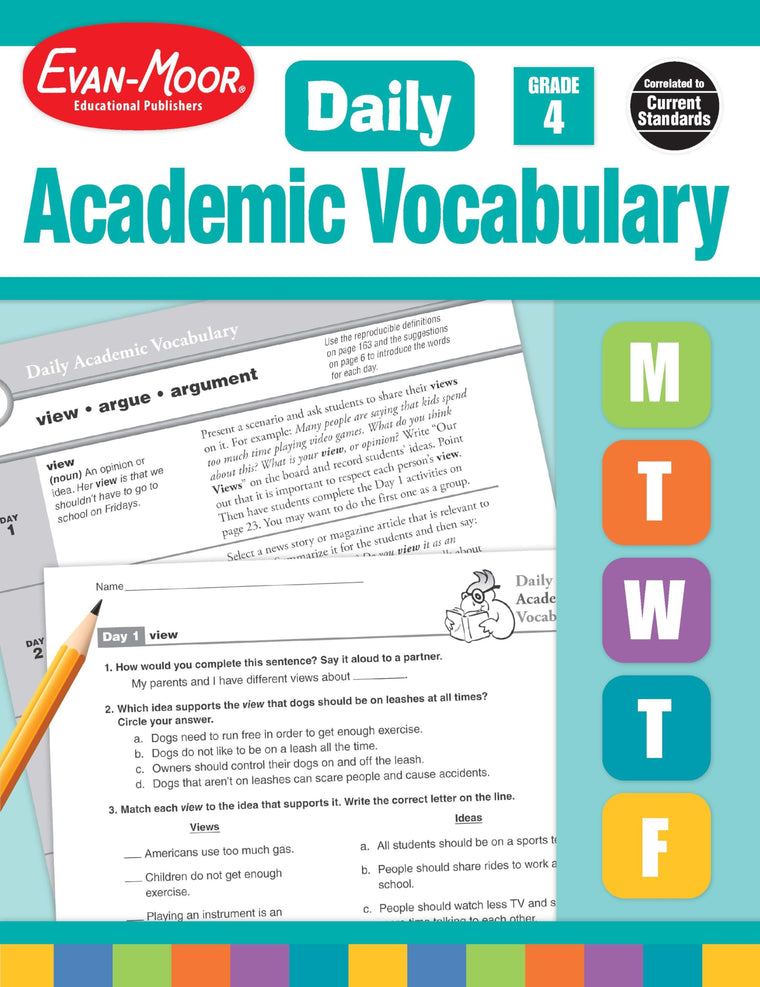Daily Academic Vocabulary, Grade 4 Teacher Edition