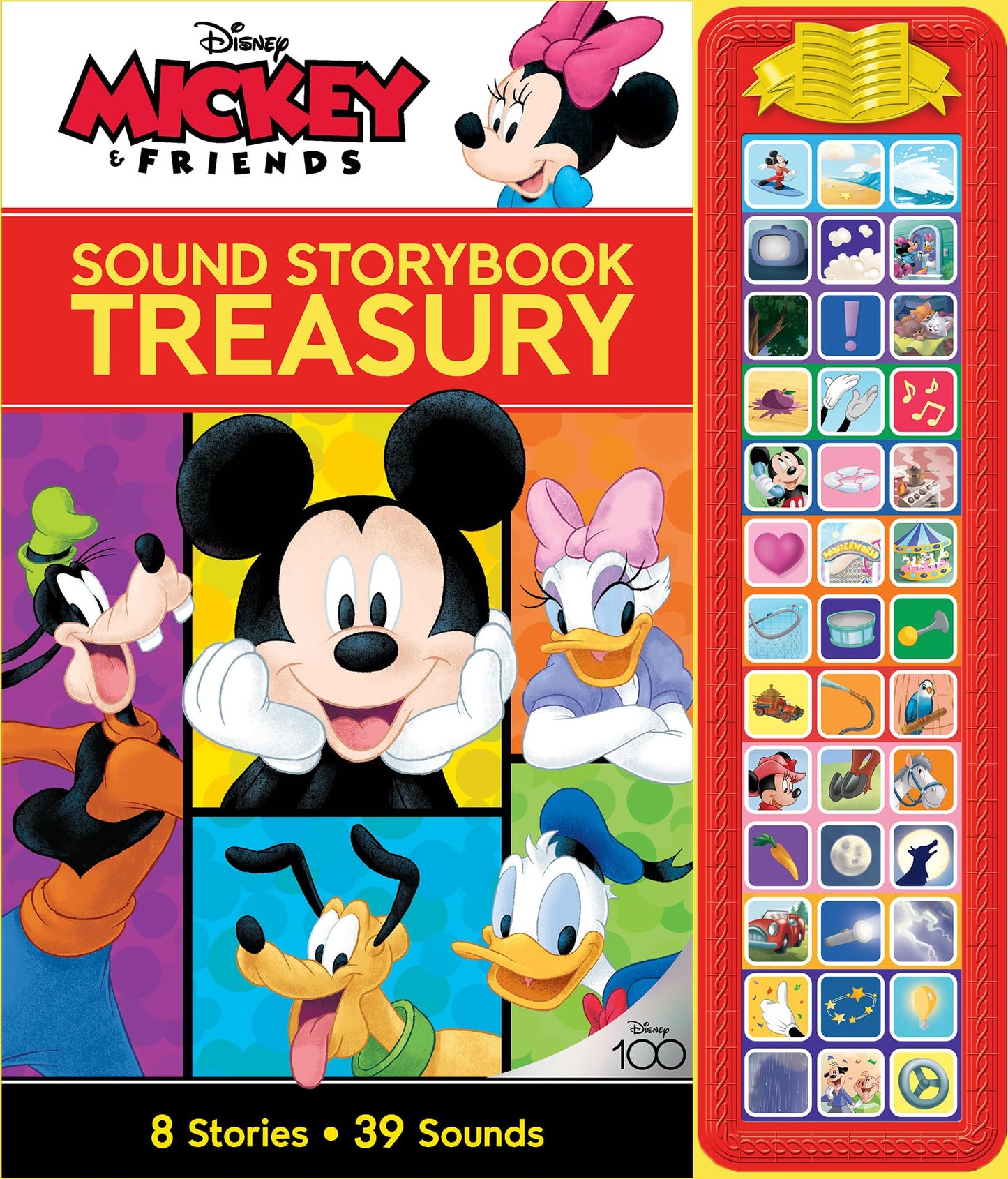 Disney Mickey Mouse & Friends - Minnie, Donald, Goofy, and More! Sound Storybook Treasury - 39-Button Sound Book - PI Kids