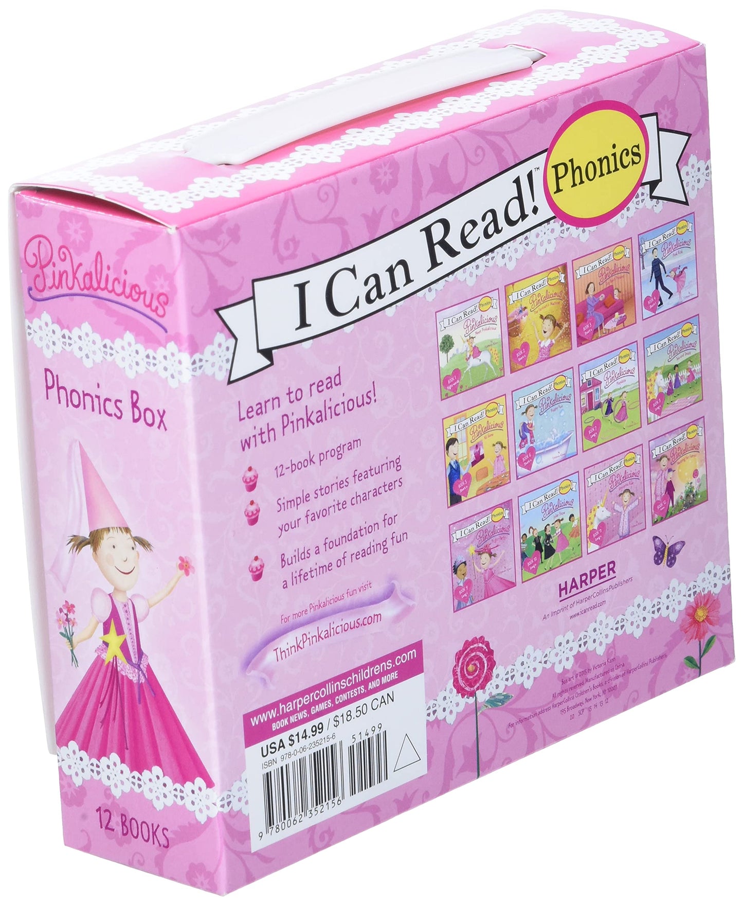 Pinkalicious 12-Book Phonics Fun!: Includes 12 Mini-Books Featuring Short and Long Vowel Sounds - Early Reader Collection for Sight Words and Literacy Development (Ages 3-6) (I Can Read Phonics Fun)