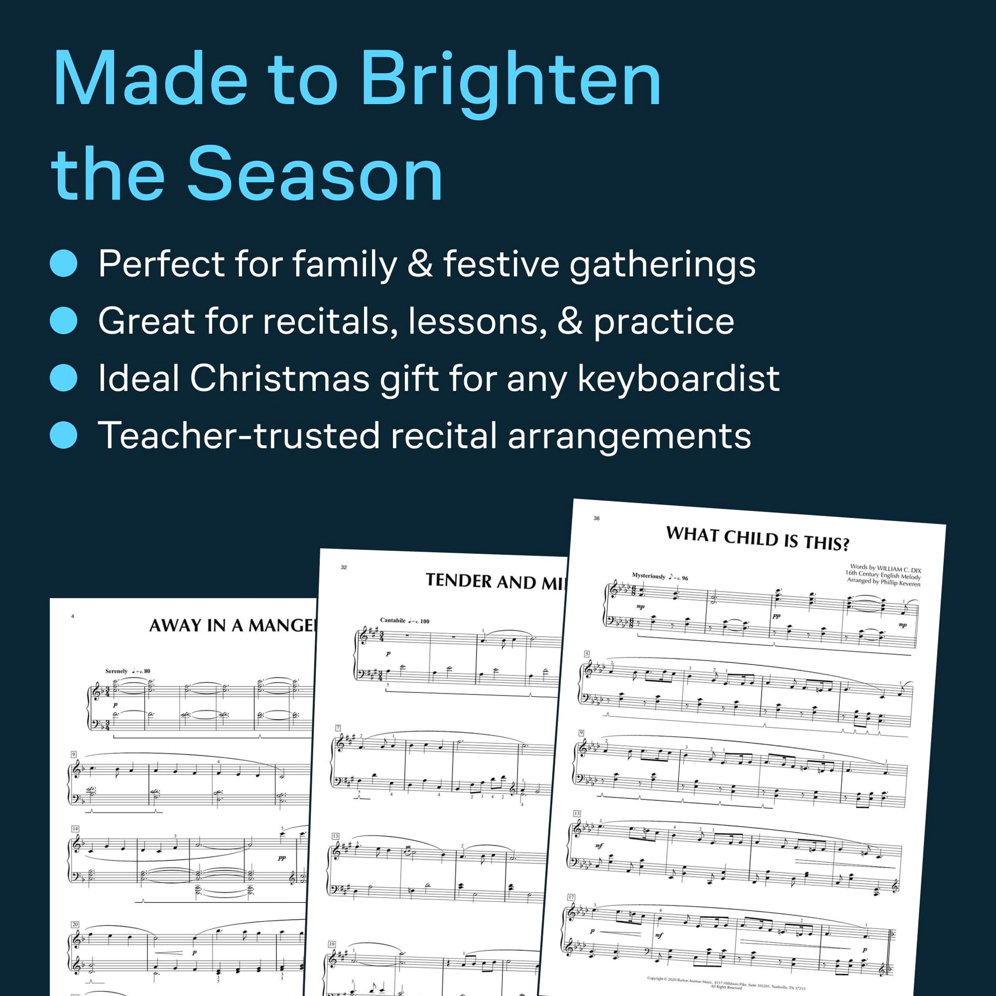 Piano Calm - Christmas 15 Reflective Holiday Solos  Intermediate Piano Songbook Arr by Phillip Keveren  Relaxing Christmas Sheet Music Collection for Students and Teachers  Peaceful Piano Music