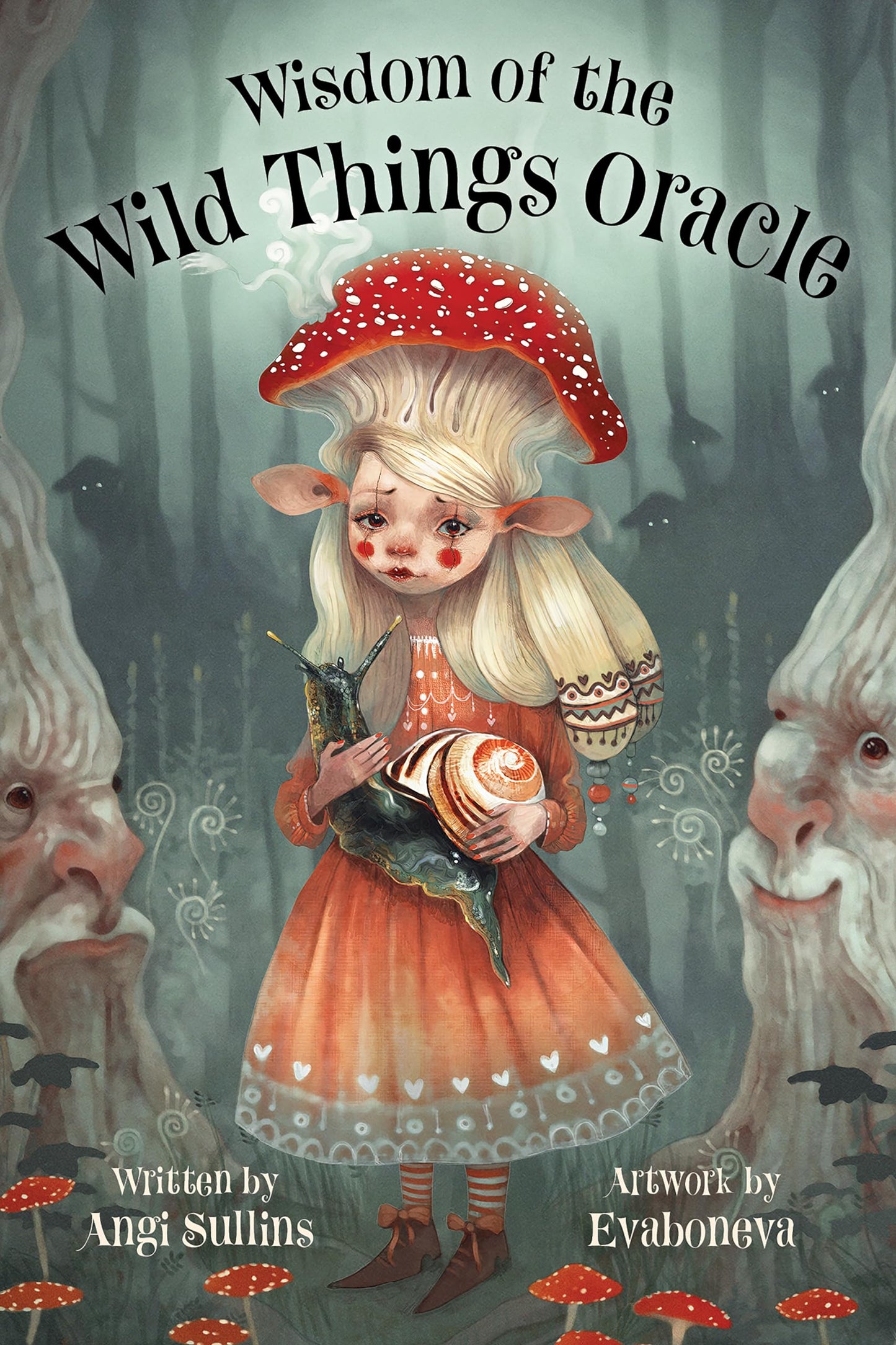 Wisdom of the Wild Things Oracle: 45 Silver Gilt-Edged Oracle Cards, Creepy Cute Artwork by Evaboneva, Whimsical Creatures, 112-Page Guidebook, Positive Messages of Encouragement, Includes Pouch