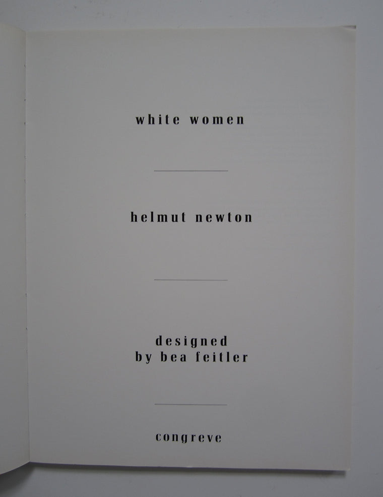 White Women — back cover