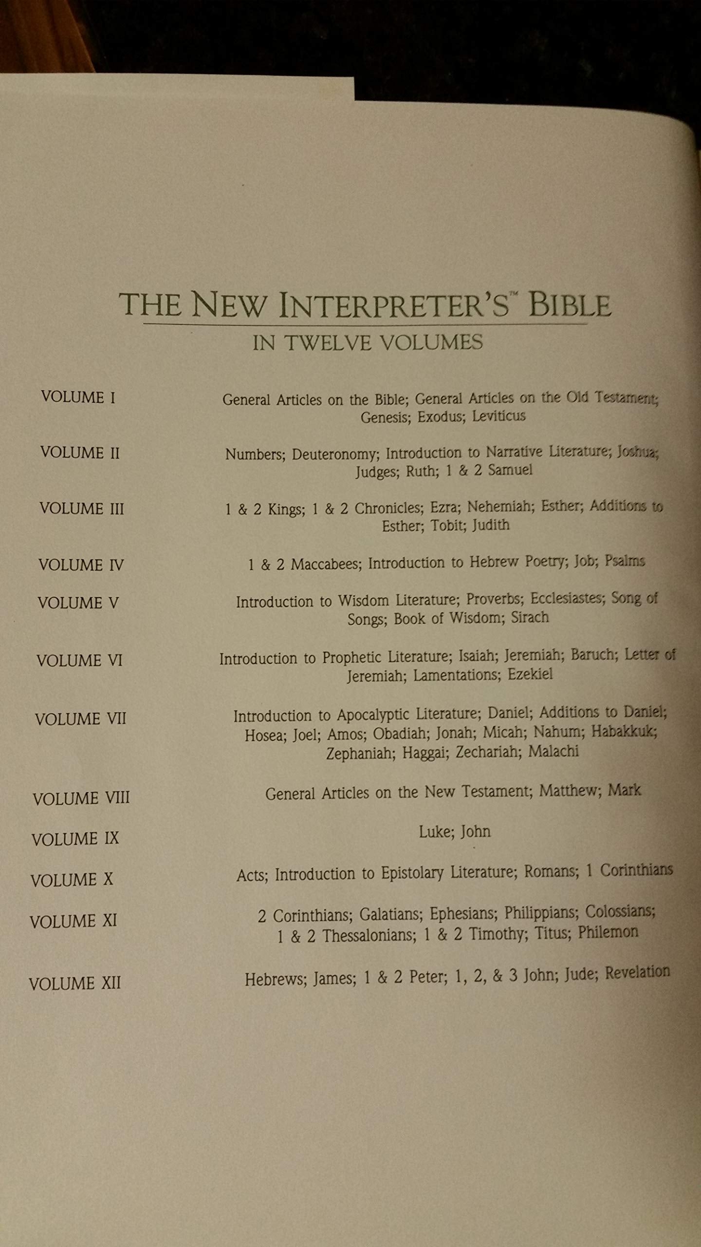 The New Interpreter's Bible: General Articles & Introduction