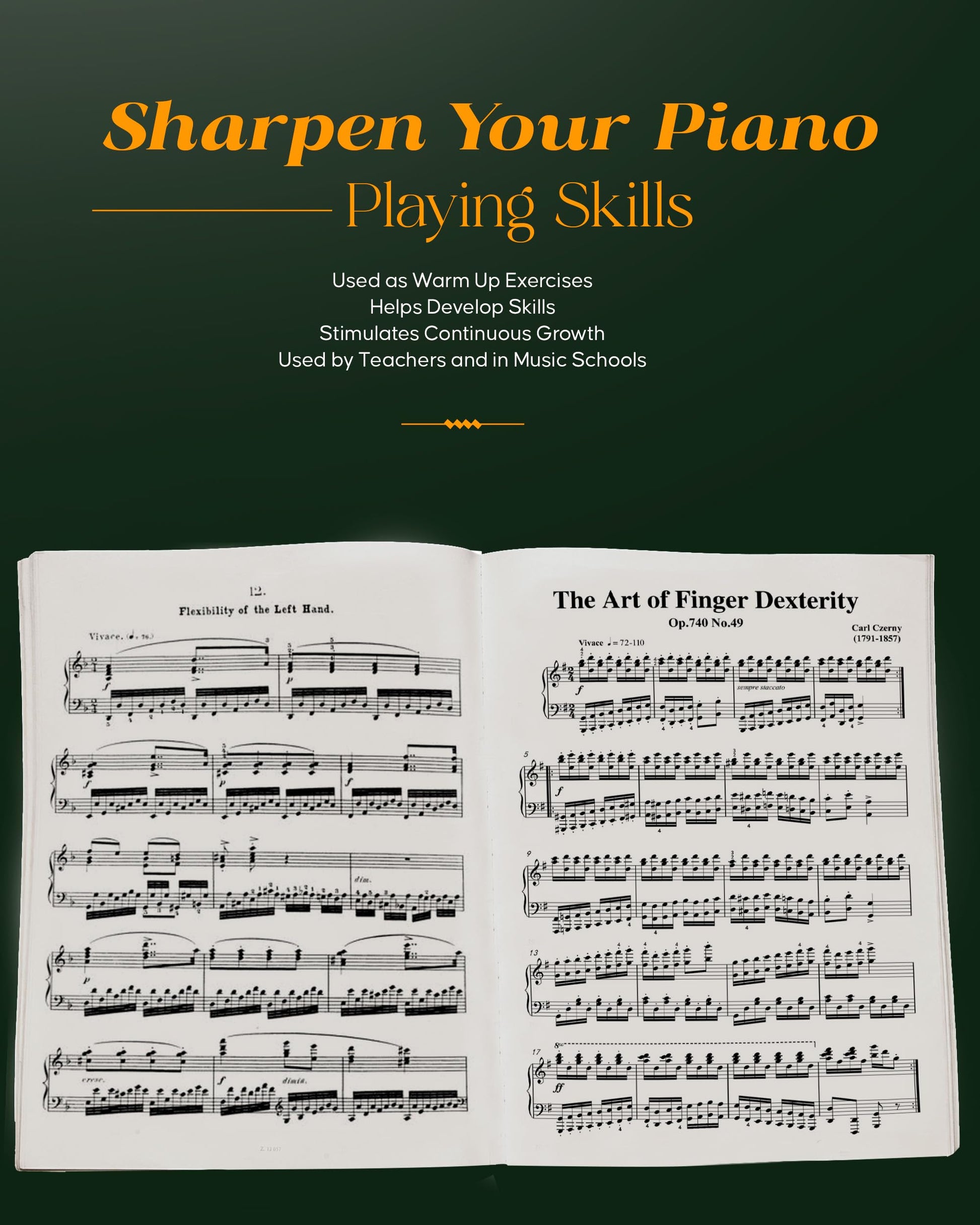 Czerny: Art of Finger Dexterity for the Piano, Op. 740 (Complete) (Schirmer's Library Of Musical Classics, Vol. 154)