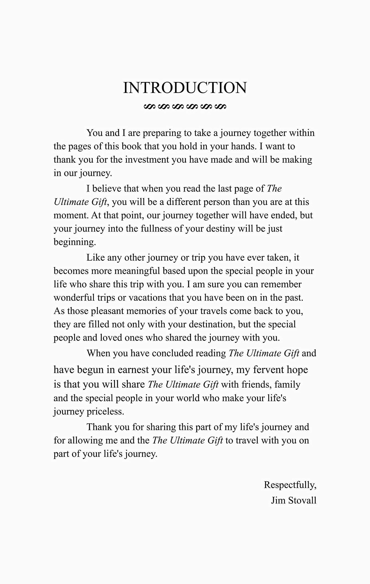 The Ultimate Gift: A Novel by Stovall, Jim