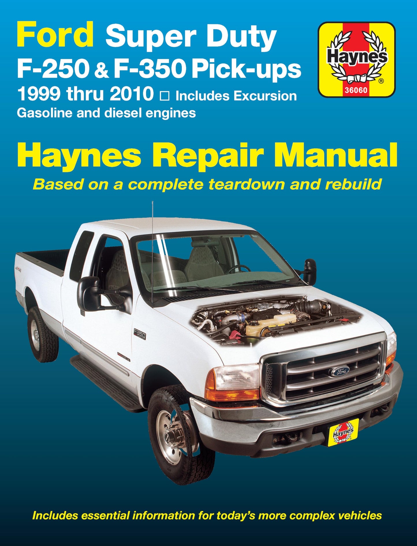 Ford Super Duty F-250 & F-350 Pick-ups 1999 thru 2010 and Excursion 2000 thru 2005 Haynes Repair Manual: Based on complete teardown and rebuild