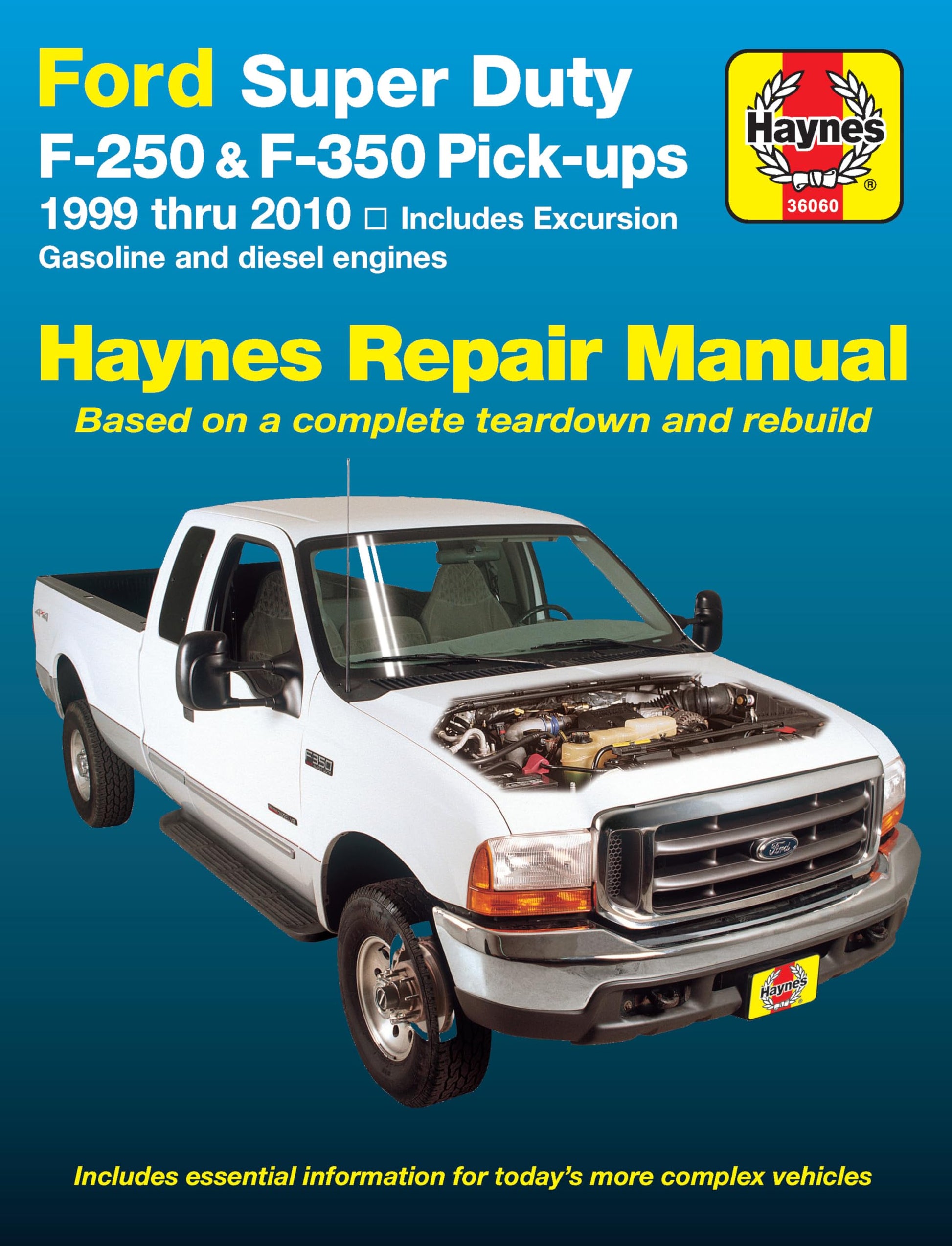 Ford Super Duty F-250 & F-350 Pick-ups 1999 thru 2010 and Excursion 2000 thru 2005 Haynes Repair Manual: Based on complete teardown and rebuild