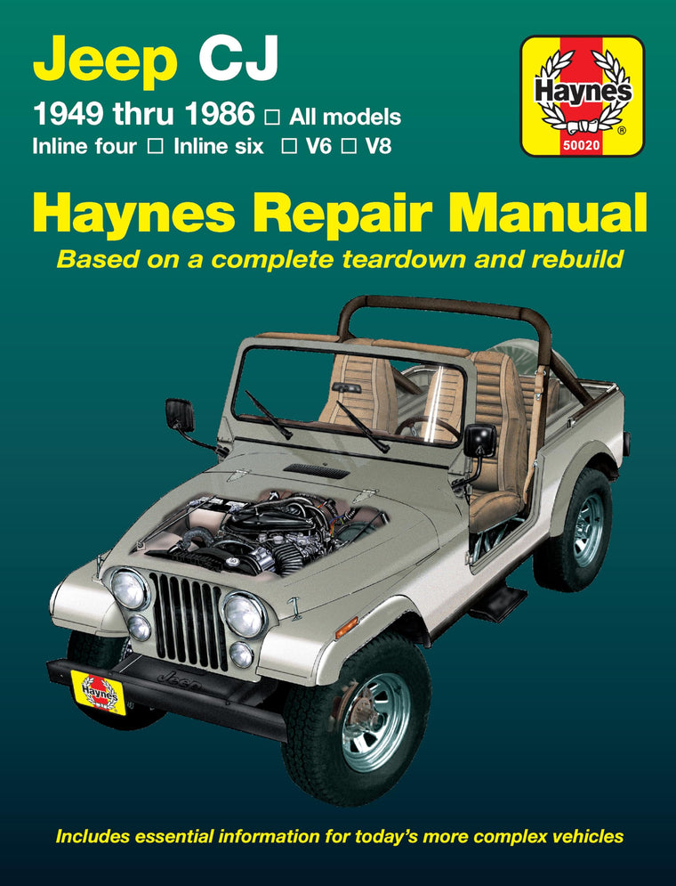 Jeep CJ, Scrambler, Renegade. Laredo & Golden Eagle (49-86) Haynes Repair Manual