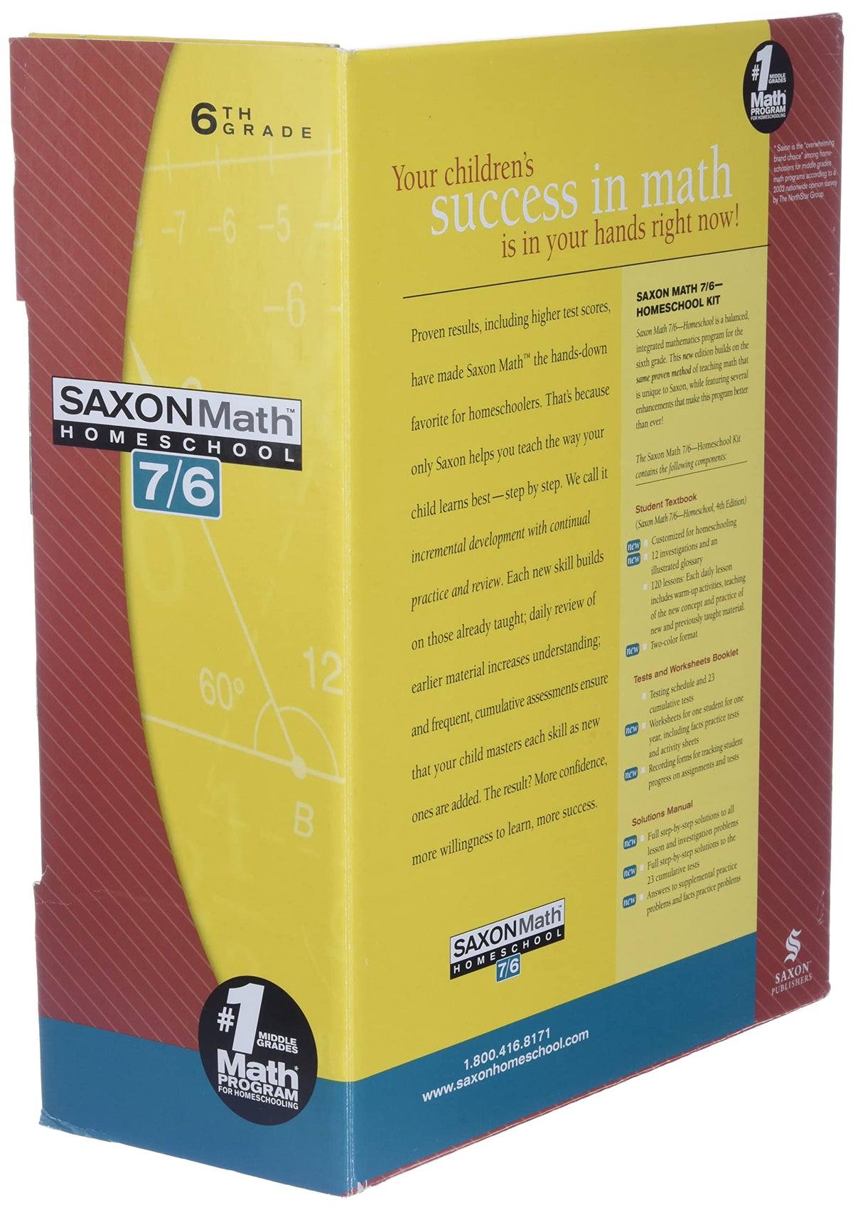 Math 7 / 6: Homeschool Set (Saxon Math 7/6)