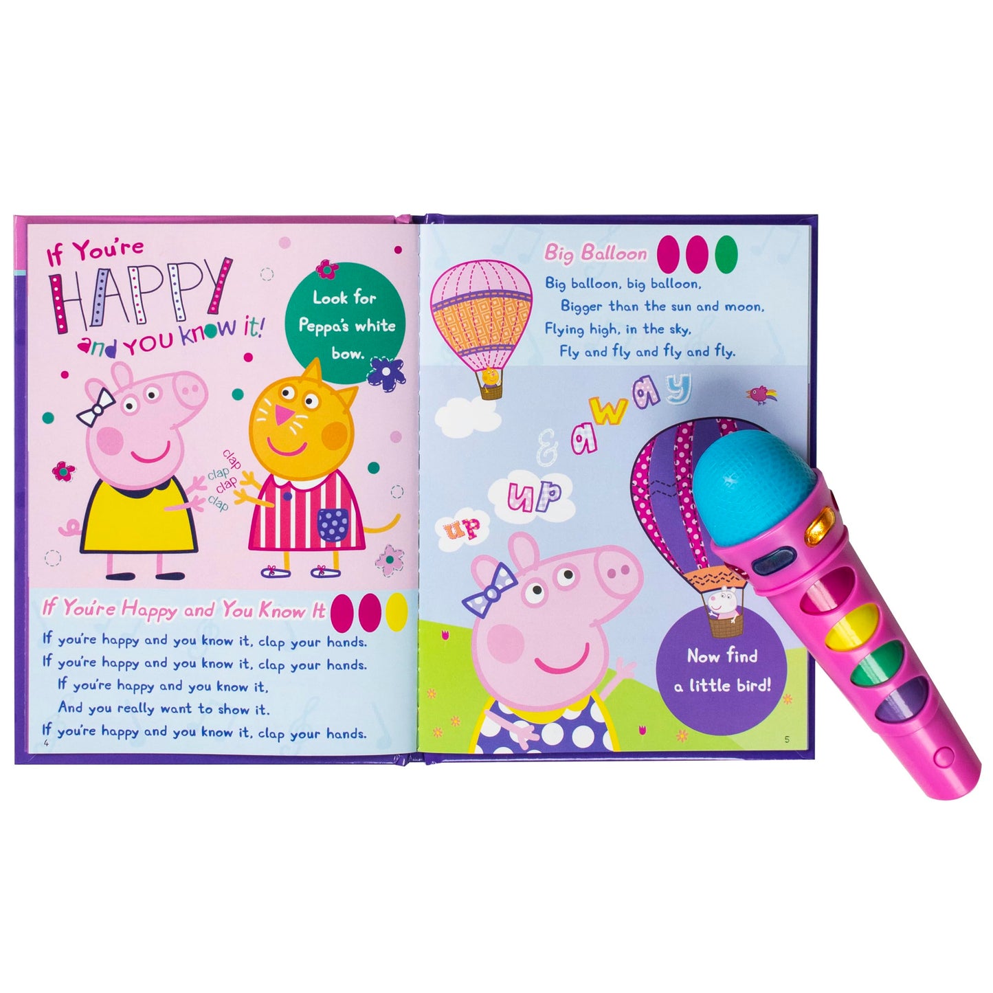 Peppa Pig - Sing with Peppa! Microphone and Look and Find Sound Activity Book Set - PI Kids (Play-A-Song)