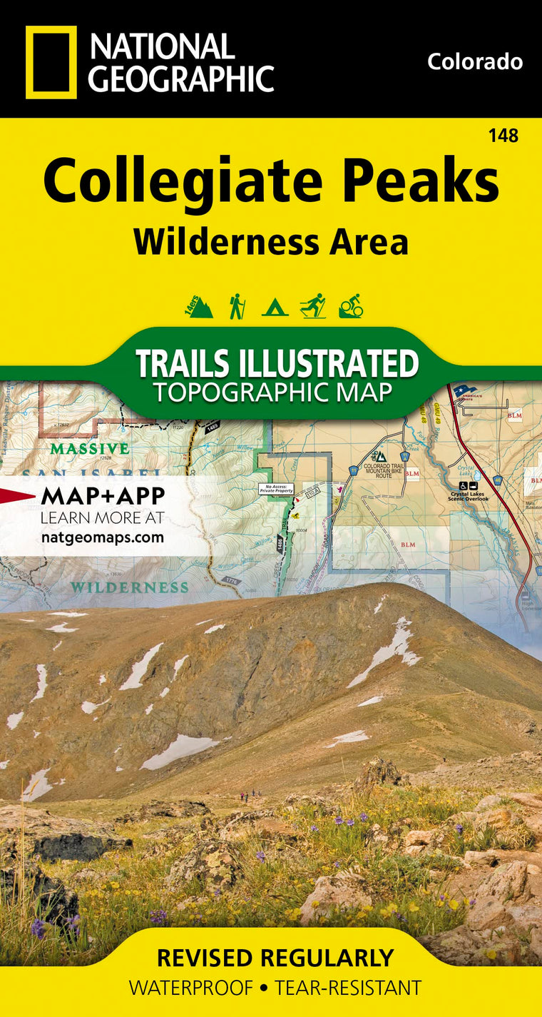 Collegiate Peaks Wilderness Area Map (National Geographic Trails Illustrated Map, 148)
