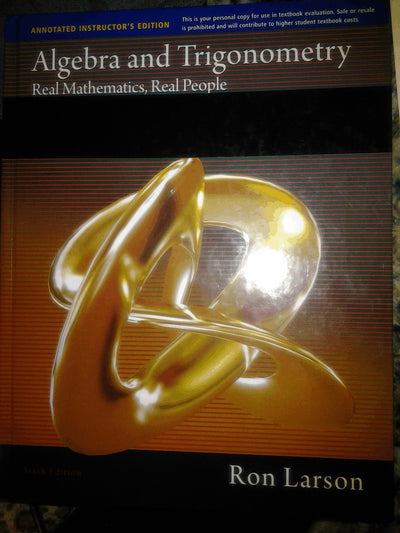 Precalculus: Real Mathematics, Real People