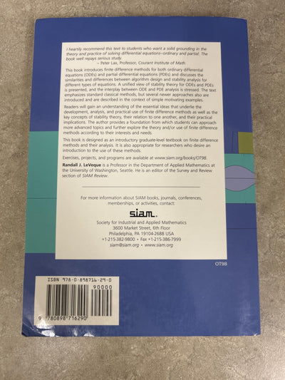 Finite Difference Methods for Ordinary and Partial Differential Equations: Steady-State and Time-dependent Problems
