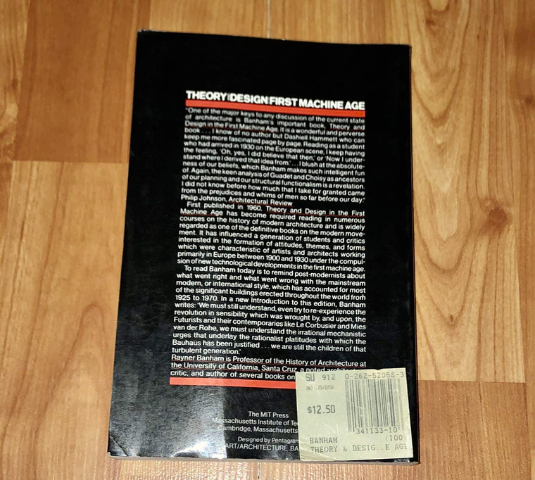 Theory and Design in the First Machine Age, 2nd Edition — back cover
