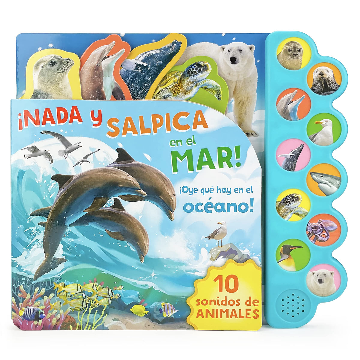 ?Nada y Salpica en el Mar! / Swim, Splash, in the Sea! Children's Sound Board Book, Ages 2-7 (Spanish Edition)