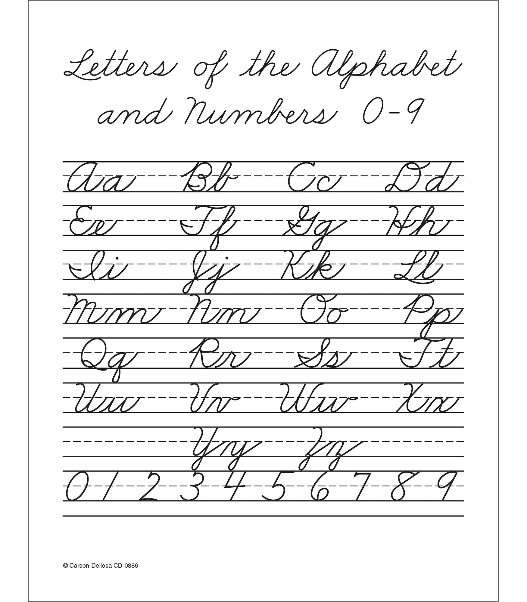 Carson Dellosa Beginning Cursive Handwriting Workbook, Traditional Writing Book With Number and Letter Tracing and Sight Words Practice, Classroom or Homeschool Curriculum
