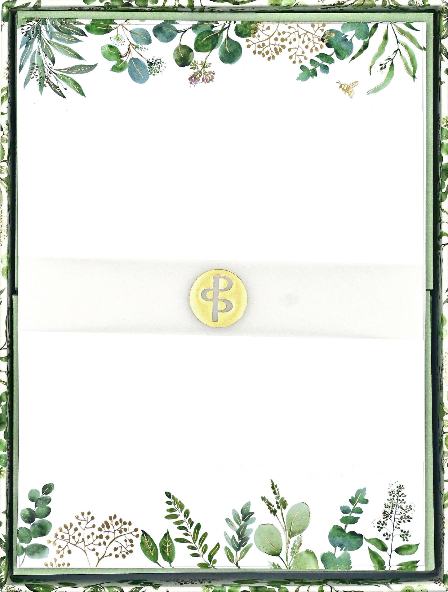 Eucalyptus Boxed Stationery (24 sheets, 30 envelopes)