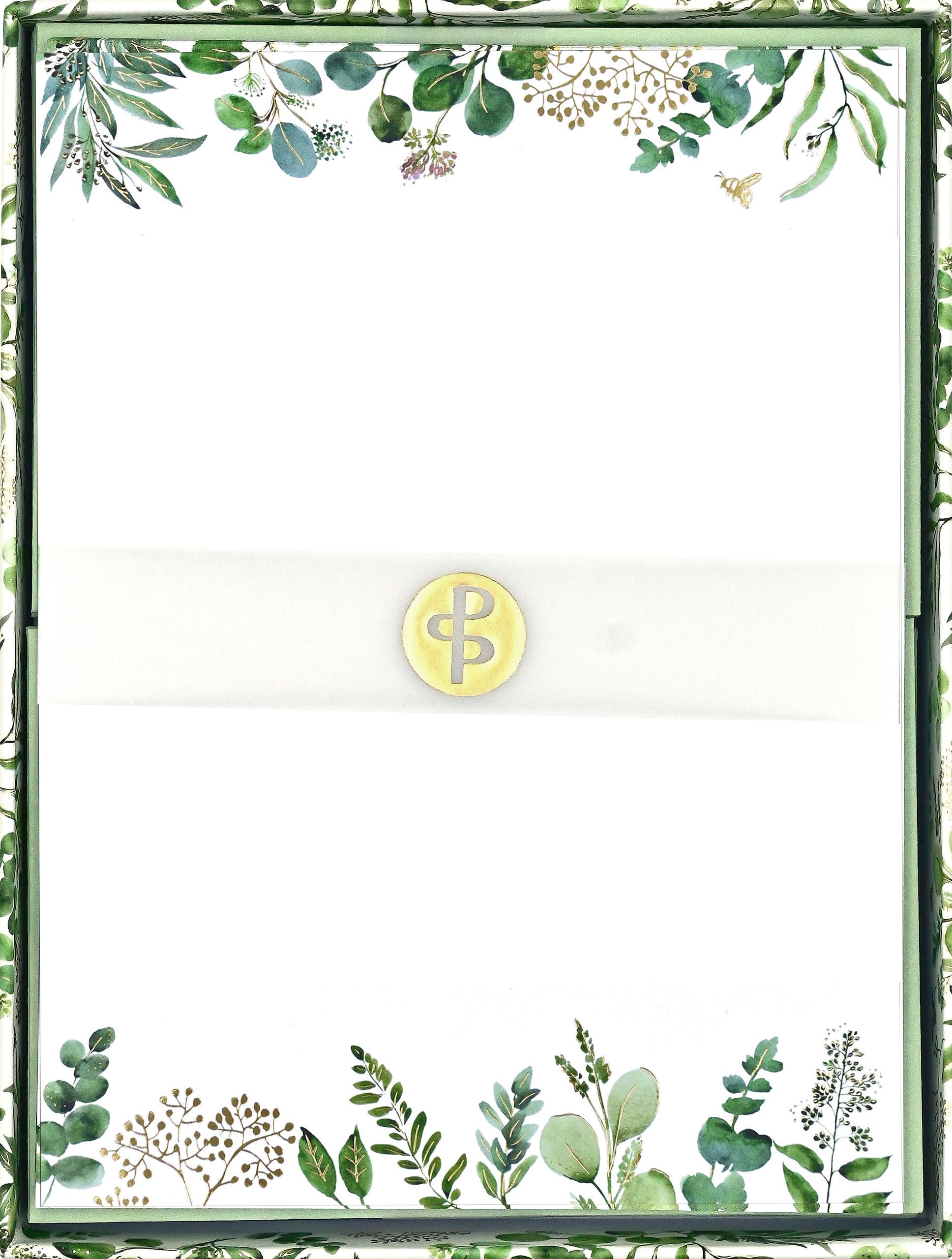Eucalyptus Boxed Stationery (24 sheets, 30 envelopes)