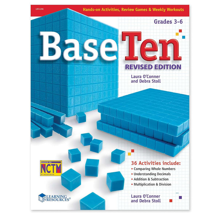 Learning Resources Base Ten Activity Book, Math Resources Booklet, 107 Page Activity Book, Homeschool Books, Math Help for Parents, Grades 3-6