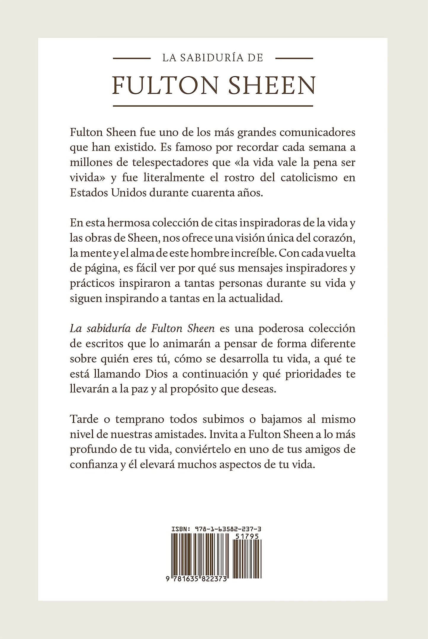 La sabidur? de Fulton Sheen: 365 d?s de inspiraci? (The Wisdom of Fulton Sheen: 365 Days of Inspiration Spanish Edition)