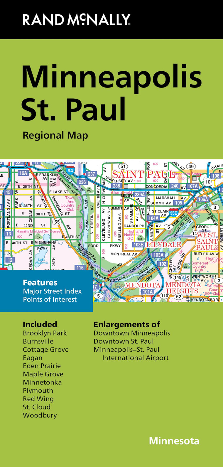 Rand McNally Folded Map: Minneapolis St. Paul Regional Map