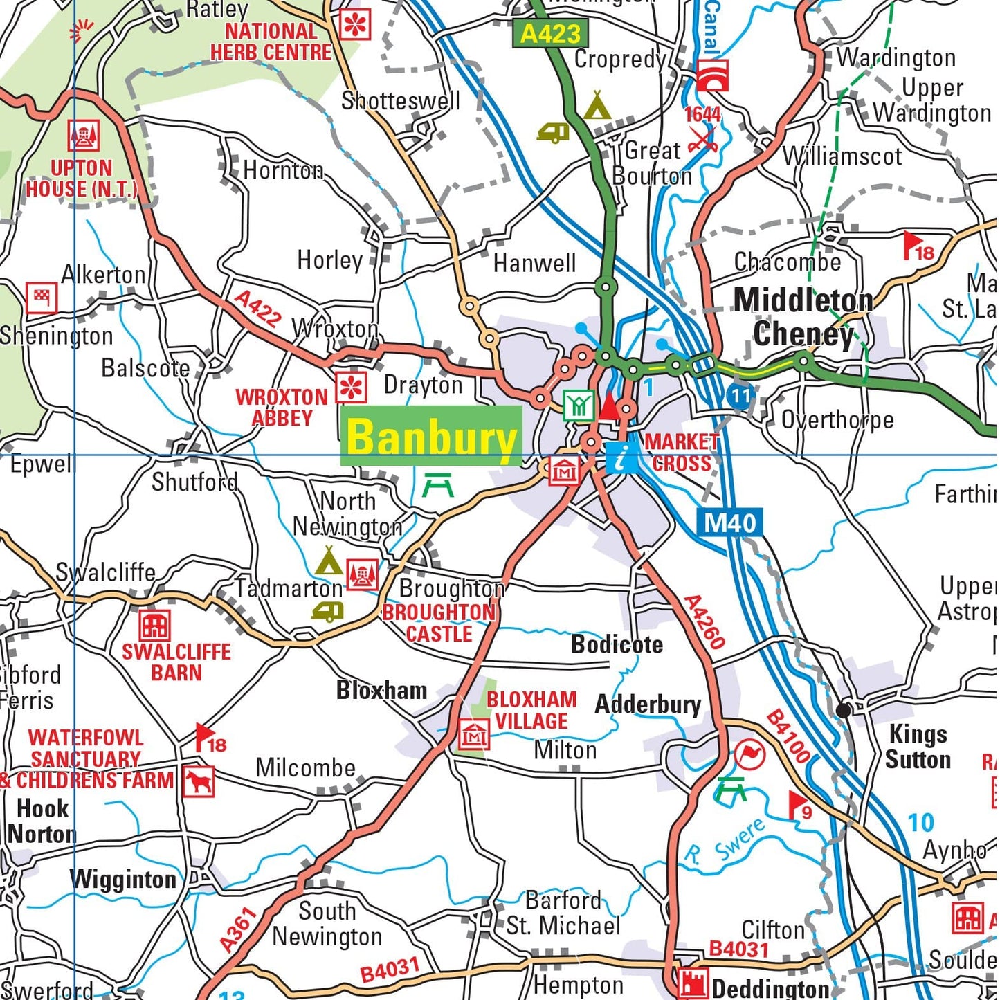 Philip's The Cotswolds: Leisure and Tourist Map (Philip's Red Books)
