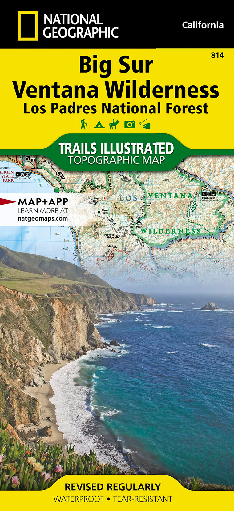 Big Sur, Ventana Wilderness Map [Los Padres National Forest] (National Geographic Trails Illustrated Map, 814)
