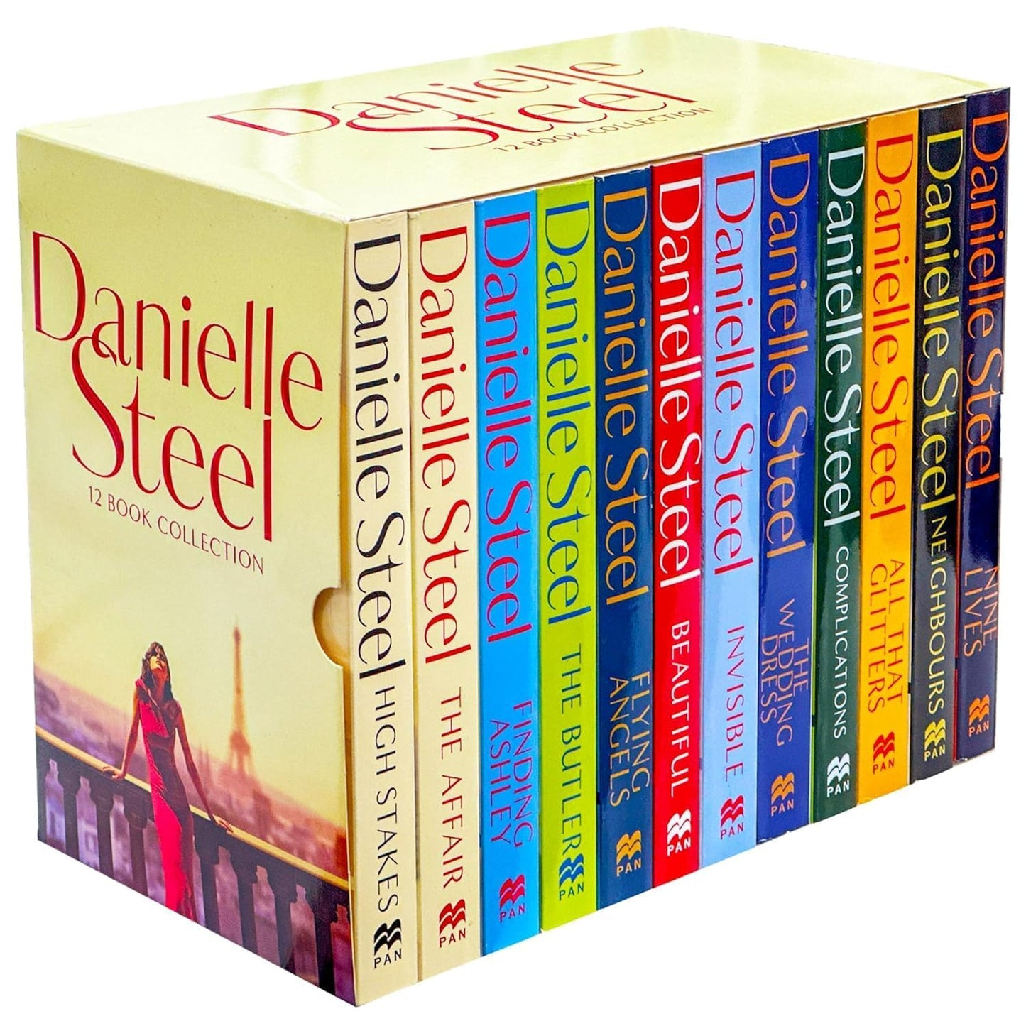 Danielle Steel 12 Books Collection Box Set (The Wedding Dress, All That Glitters, Neighbours, Nine Lives, Complications, Invisible, High Stakes, The Affair, Finding Ashley, The Butler & MORE!)