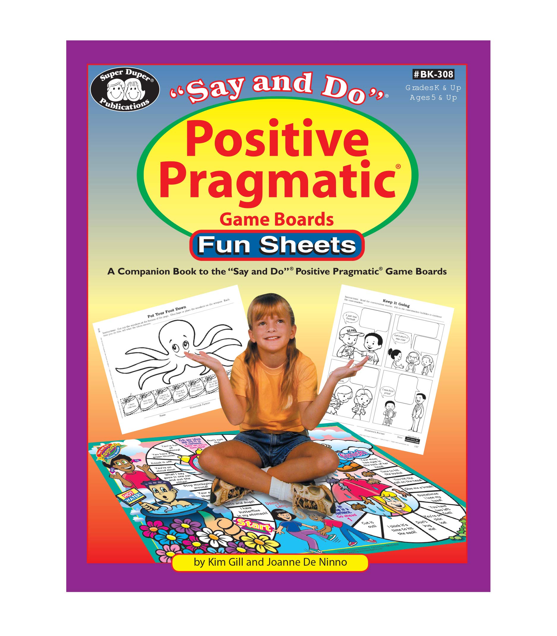Super Duper Publications  Say and Do Positive Pragmatic Game Board Fun Sheets  Educational Resource for Children