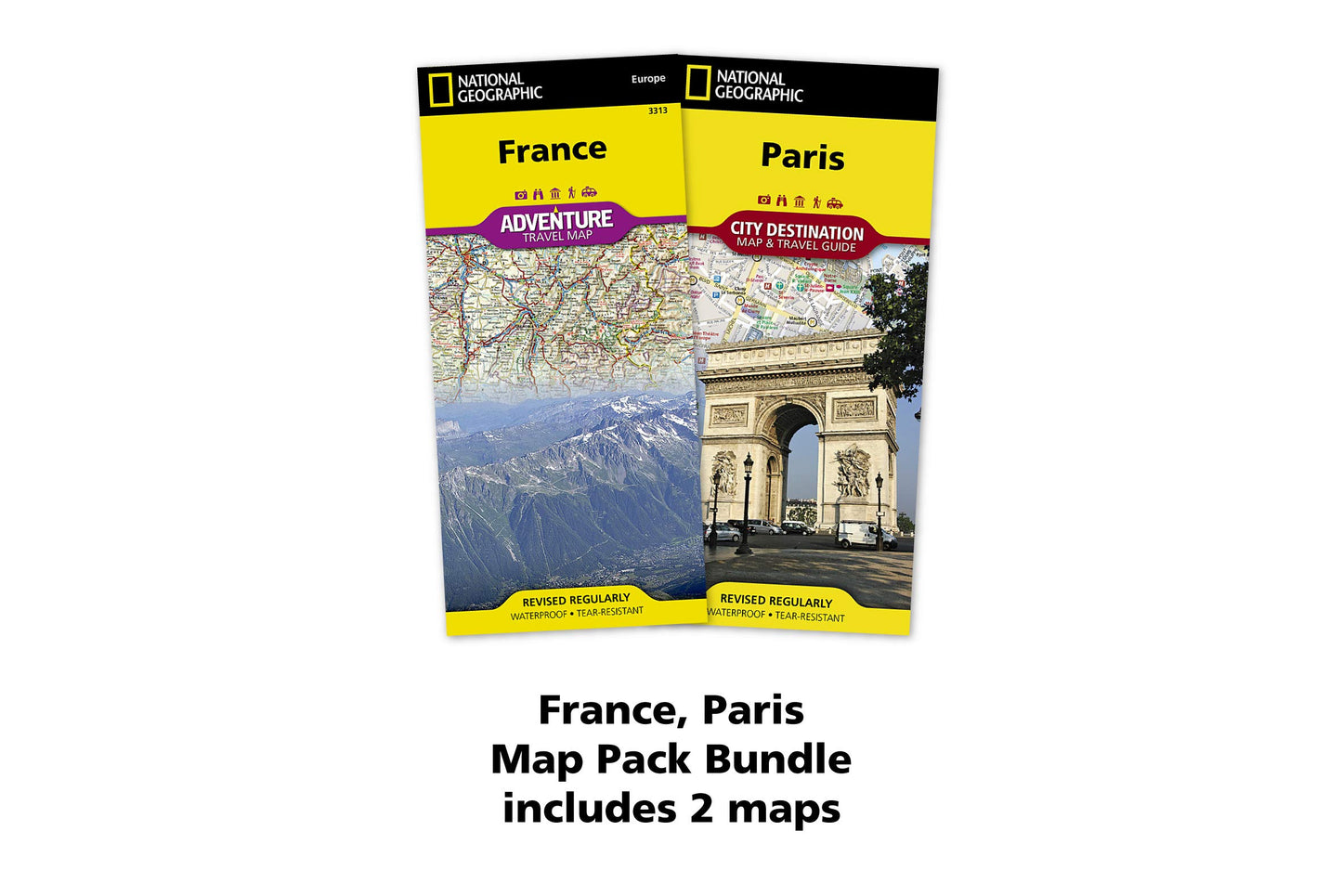France, Paris [Map Pack Bundle] (National Geographic Adventure Map)