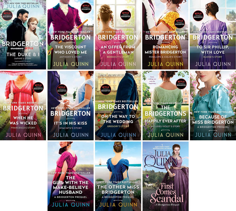 The Bridgertons Family Series Total 13 Books Set. The Bridgertons Sereis Vol. 1-Vol. 9 and A Bridgerton Prequel Series Vol. 1-Vol. 4 by Julia Quinn