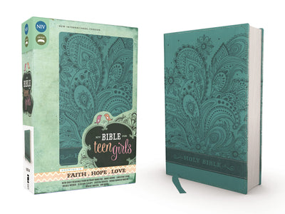 NIV, Bible for Teen Girls, Leathersoft, Blue: Growing in Faith, Hope, and Love - The Perfect Christian Faith Gift for Your Teenage Girl, Age 13-18