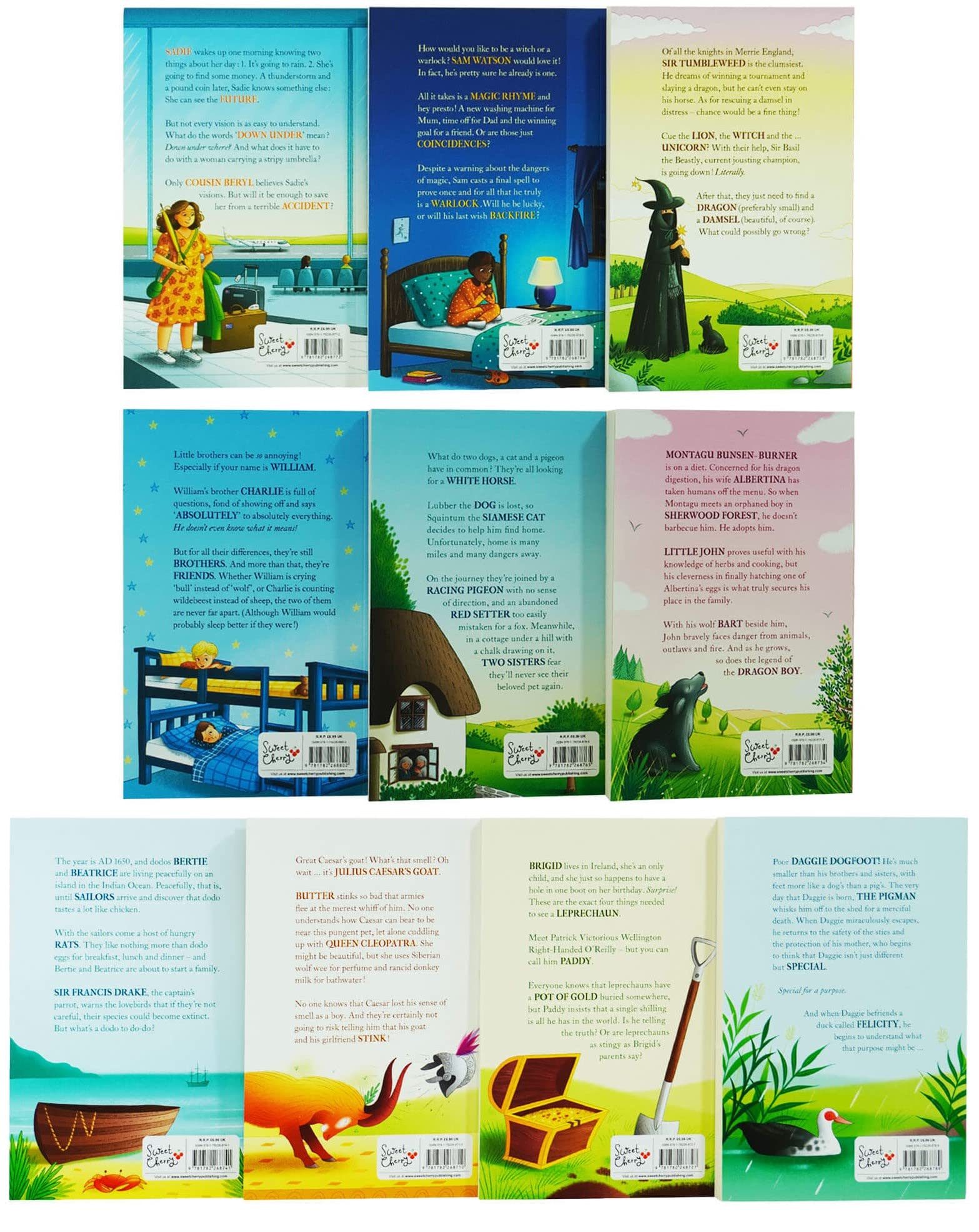 Dick King-Smith 10 Books Collection Centenary Box Set (Daggie Dogfoot, Julius Caesar's Goat, Paddy's Pot of Gold, Dodos are Forever, Dragon Boy, Find ... Warlock Watson and What Sadie Saw)
